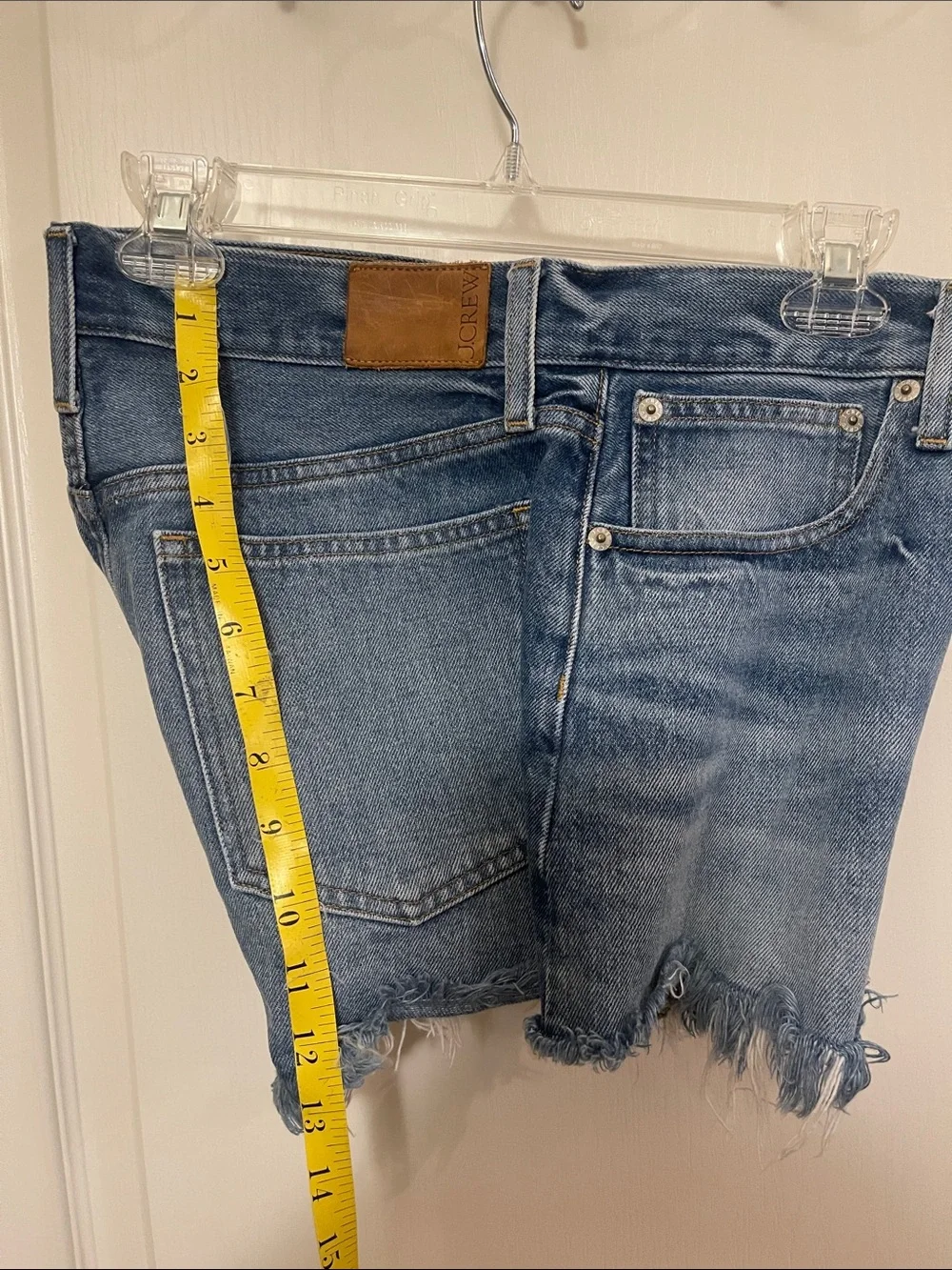 J. Crew Distressed Denim Cutoff Shorts in Blue Wash